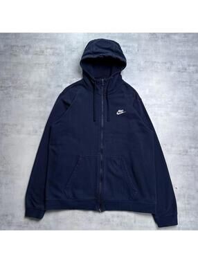 Y2K Nike 00s Navy Zip Up Hoodie Jacket